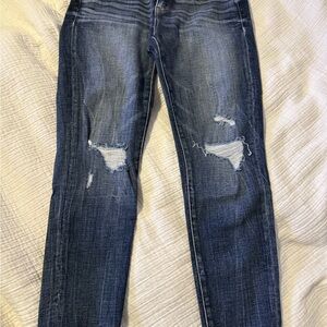 Buckle Dark Blue Distressed Skinny Jeans